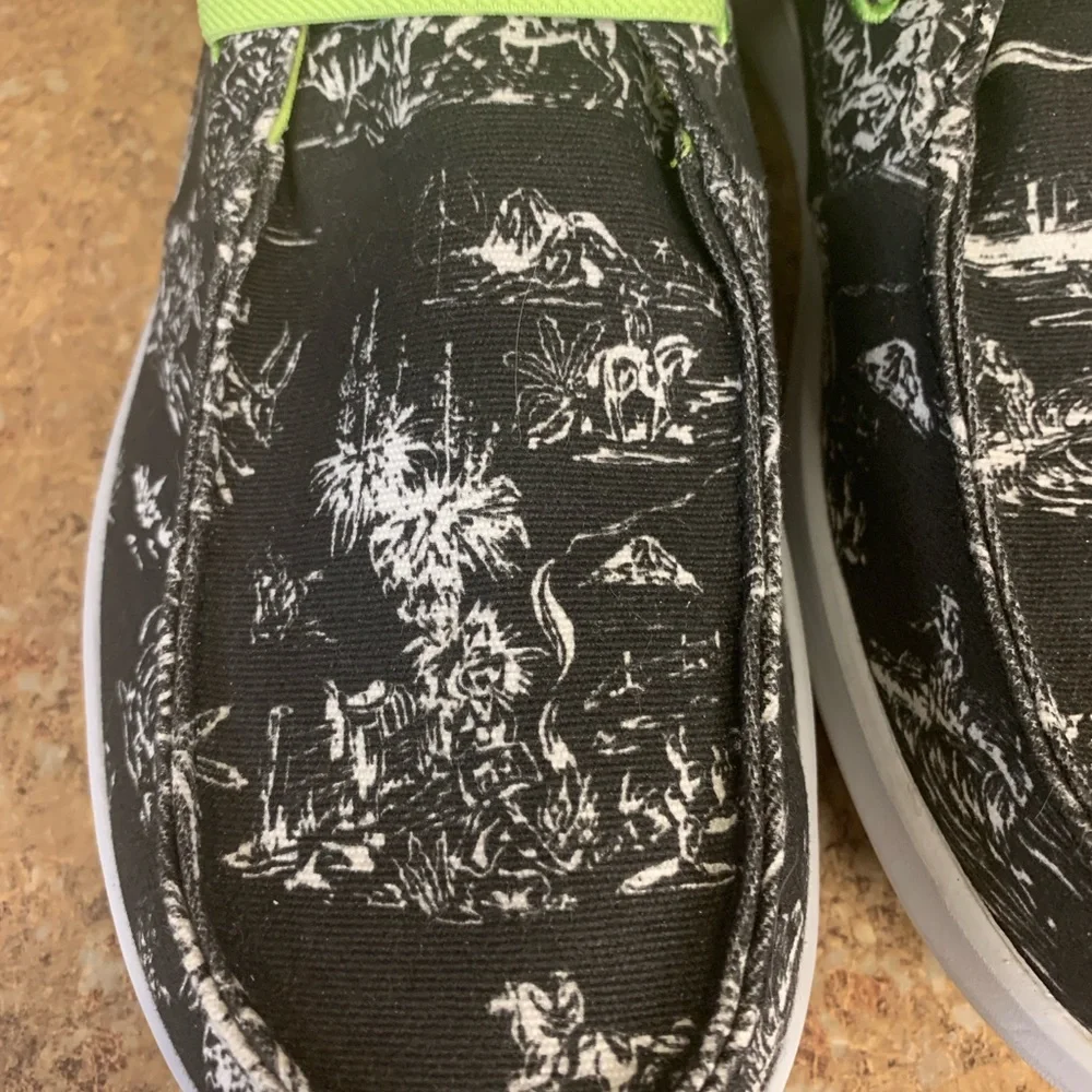 Ariat Black and Neon Green Sneakers - Picture 6 of 6